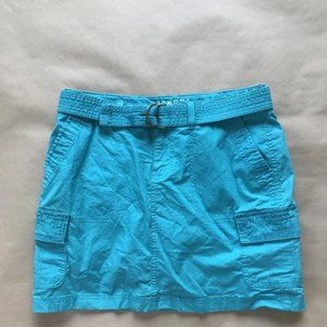 Turquoise Belted cargo skort